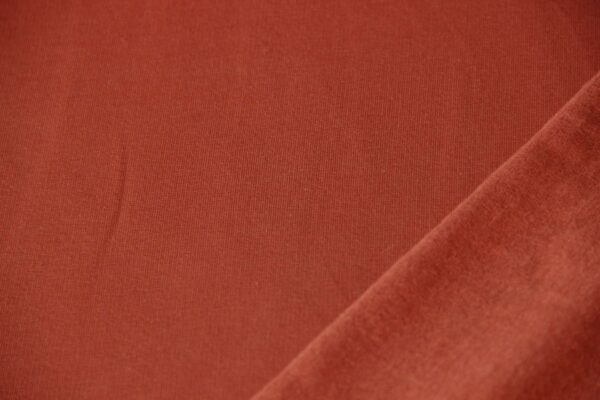 french terry brushed uni steen rood voor- en achterkant