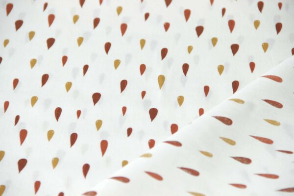 katoen regendruppels steen rood voor- en achterkant katoen regendruppels steen rood voor- en achterkant