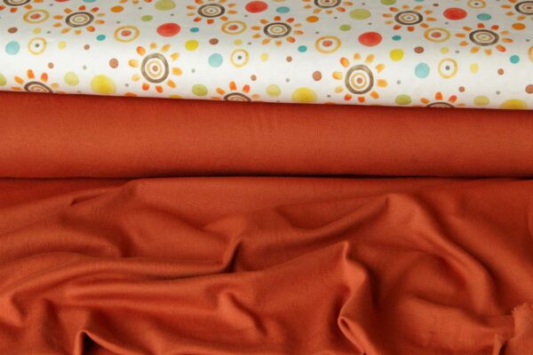 katoen ajour steen rood combi