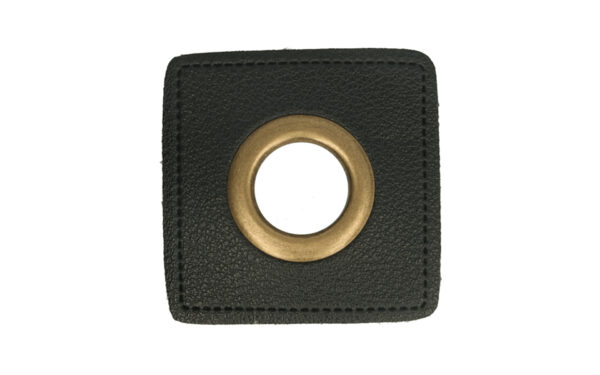 nestel op leer zwart