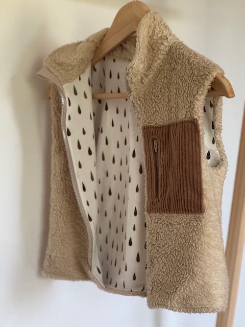 Jersey Regendruppels Taupe