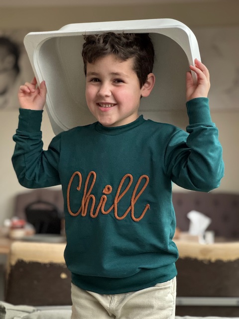 Naaipakket Trui - Olijfgroen & Midden Jeans