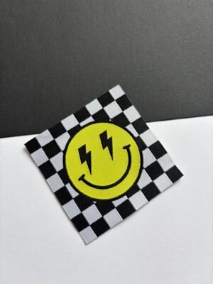 label smiley bliksem