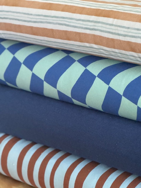 Soft Sweat Ruiten Mint/Blauw