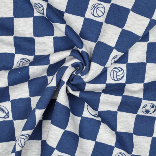 Joggingstof Sport Ruiten Blauw
